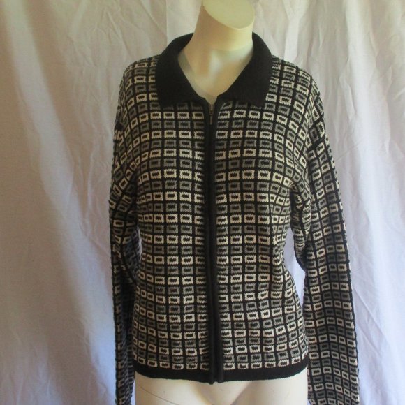 💖Full Zip pattern Cardigan - Picture 1 of 4